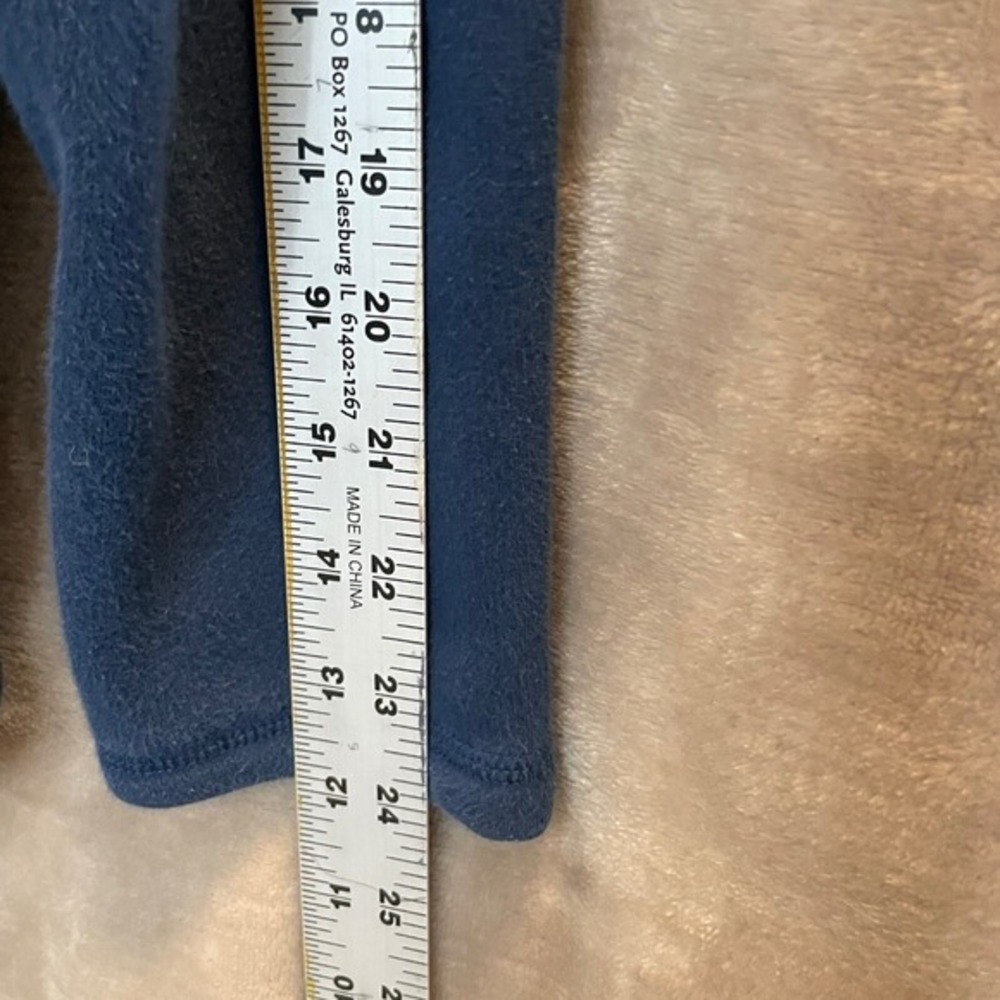 Athleta Cozy Karma Fleece Pullover Women's‎ Small Blue Asym 1/4 Zip Mock Neck - Picture 4 of 10